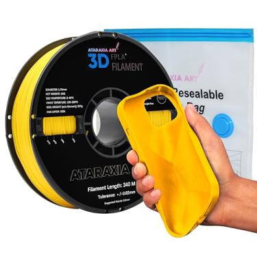 Imagem de Ataraxia Art Filamento de impressora 3D PLA Plus flexível de 1,75 mm, melhor do que TPU, fórmula patenteada compatível com extrusor Bowden, carretel de 1 kg (2,2 lb), dureza 89A Shore, inclui bolsa de vácuo V2