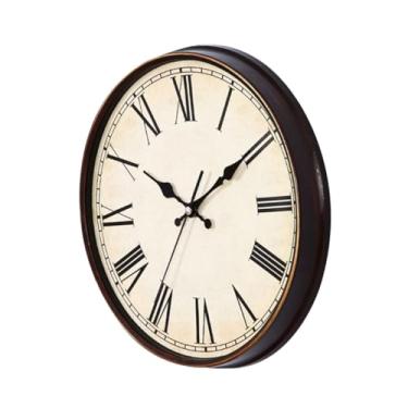 Imagem de MAGICLULU Relógio De Parede Digital Relógios Relógio De Parede Silencioso Relógio Europeu Antigo Relógio De Algarismos Romanos Relógio Decorativo Discar Relógio Simples Europa