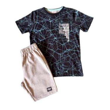 Imagem de Conjunto Infantil Masculino Camiseta Mc + Bermuda Alakazoo