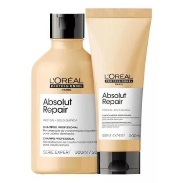 Imagem de Kit Loreal Absolut Repair Shampoo + Condicionador Gold Quinoa