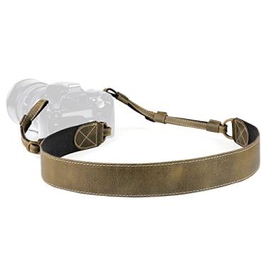 Imagem de MegaGear Alça de ombro ou pescoço para câmera de couro genuíno SLR, DSLR Sierra Series