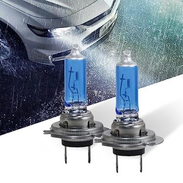 Imagem de GKmow 2 peças H7 lâmpada de halogêneo para carro, suporte de lâmpada P20D branca super brilhante para carro, lâmpadas de neblina de 12V 100W para a maioria dos carros, SUVs, caminhões