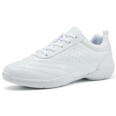 Imagem de LANDHIKER Cheer Shoes Girls White Dance Shoes Youth Cheerleading Sports Training Athletic Comfortable Shoes Flats Girl, 2327_branco, 34