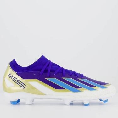 Imagem de Chuteira Adidas X Crazyfast League Messi 23 Academy FG Campo Azul-Unissex