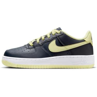 Imagem de Nike Tênis infantil Air Force 1 (CT3839-109, branco/obsidiana escura/rosa intenso), Obsidiana escura/branco/verde luminoso, 7 Big Kid
