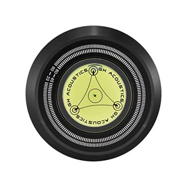 Imagem de MUNEFE Braçadeira Estabilizadora De Disco Giratório, Estabilizador De Peso De Registro Com Níveis De Bolha, Níveis De Mesa Giratória E Escala Estroboscópica Para Toca-discos LP(Preto)