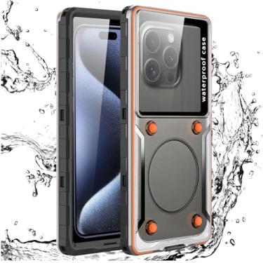 Imagem de Capa de telefone impermeável, bolsa de telefone à prova d'água para tela sensível ao toque, bolsa de praia para iPhone/Samsung/Google/LG/XIAOMI/ONEPLUS, 6,9 polegadas preta