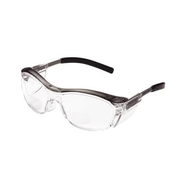 Imagem de 3M Nuvo 11435-00000-20 Clear Gray Polycarbonate Magnifying Reader Safety Glasses - 99.9 % UV Protection - Half Frame - 078371-62063 [PRICE is per EACH]