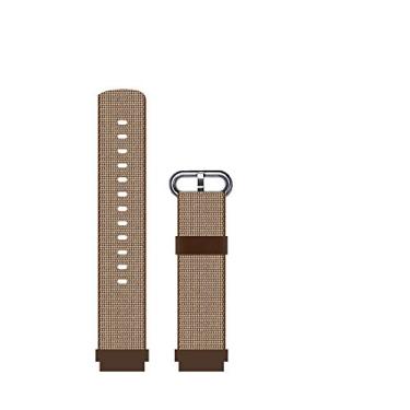 Imagem de C2D JOY Pulseira de nylon clássica compatível com Garmin vivosmart HR HR+Plus Approach X10 X40 Pulseira de substituição para relógio inteligente com acessórios - (nº 16) marrom, grande