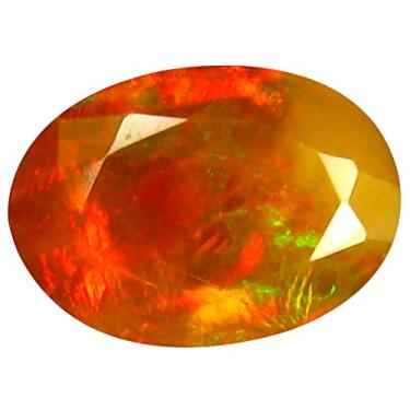 Imagem de 1,58 ct AAA A+ qualidade pedra preciosa corte oval (12 x 8 mm) opala arco-íris etíope não aquecida genuína e extraída da terra pedra preciosa solta