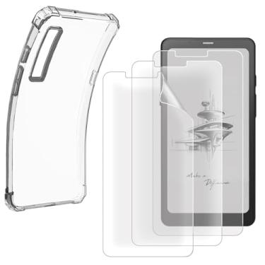 Imagem de HUADU Protetor de tela para leitor de eBook compatível com Onyx Boox Palma 6,13 polegadas/Kant/Kant 2, filme PET de alta definição antirriscos e capa protetora de TPU transparente macio