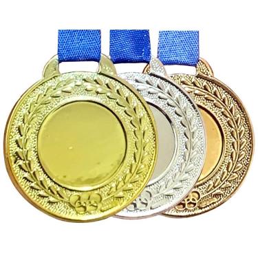 Imagem de Kit 36 Medalhas Centro Liso Personalizar 3,5 Cm Premiação sortidas