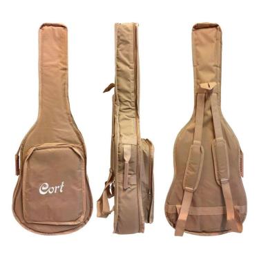 Imagem de CAPA P/ VIOLÃO FOLK LUXO CARGO NY-600 "CORT" BEGE