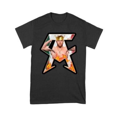 Imagem de Camiseta Canelo Alvarez Crowned Champion - Design monograma CA, Preto, G