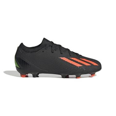 Imagem de adidas Chuteira unissex X Speedportal.3 para jovens firmes, sola atualizada, tamanho de criança pequena/criança grande, Preto/vermelho solar/verde solar, 6 Big Kid