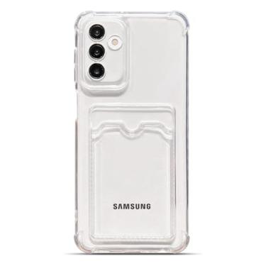 Imagem de Tuokiou Capa carteira compatível com Samsung Galaxy 24 FE, capa transparente com compartimento para cartão de ajuste fino e macia à prova de choque com suporte para cartão para Galaxy S24 FE de 6,7