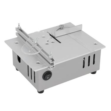 Imagem de Conjunto de Serra de Mesa Elétrica Com Altura Ajustável Lâmina de Serra Multifuncional para Uso Doméstico e Carpintaria (Plugue UE)