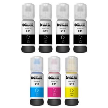 Imagem de Kit 07 Tintas Para T544 para impressora L3150, L3110, L5190, L3250, L3