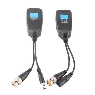 Imagem de Vídeo Balun, 1 par de CCTV Passivo Coaxial Analógico para Conversor de Câmera IP Acessórios para Câmera de Segurança Com Transceptor BNC Video Power Balun para Conector RJ45 para