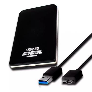 Imagem de Case 2,5" de Gaveta Hd Externo SSD USb 3.0 6Gbps SATA HDD - Exbom