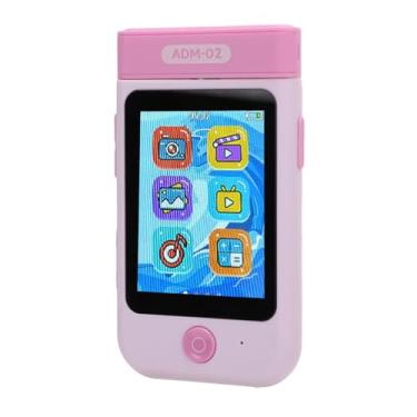 Imagem de Câmera Digital 1080P 48MP IPS Touchscreen Com Foco Automático Despertador MP3 Player de Música Câmera Portátil (Róseo)