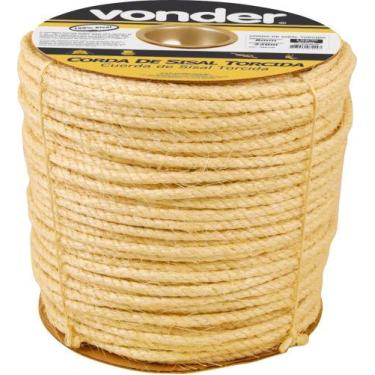 Imagem de Corda Sisal Torcida 10,0mm 10,0kg 140 Metros Natural Carrete - Vonder