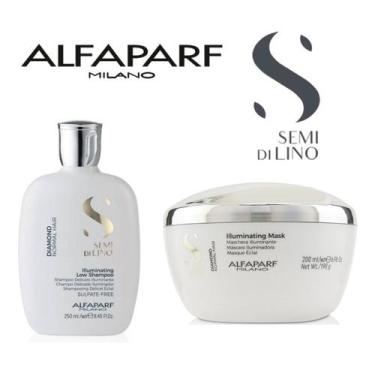 Imagem de Kit Semi Di Lino Diamond Shampoo 250ml E Máscara 200ml - Alfaparf