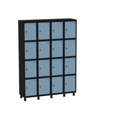 Imagem de Armário Guarda Volume Locker Roupeiro 16 Portas Aço Grp 504/16 - Pandi