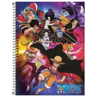 Imagem de Caderno One Piece Capa Dura Espiral 80F 1 Matéria Escolar, Azul