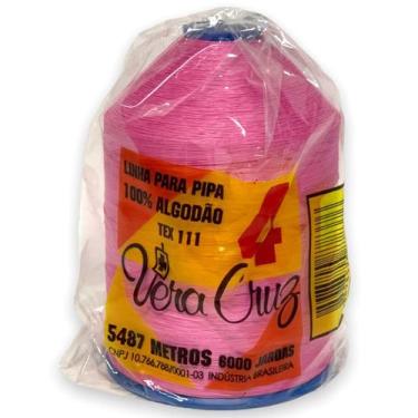 Imagem de Linha Vera Cruz Fio 04 Para Pipa 6000 Jardas, Rosa