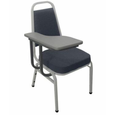 Imagem de Cadeira Universitária Empilhável Linha Hotel Plus Cinza - Design Offic