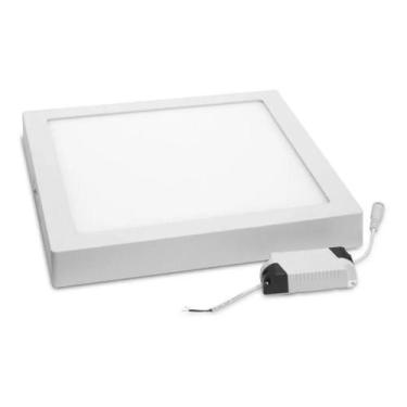 Imagem de Painel Plafon Led 24w Sobrepor Quadrado  Branco Frio  3000K - SAM 
