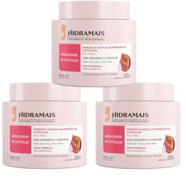 Imagem de Kit 3 Creme Desodorante Amolecedor de Cutículas 220g Hidramais