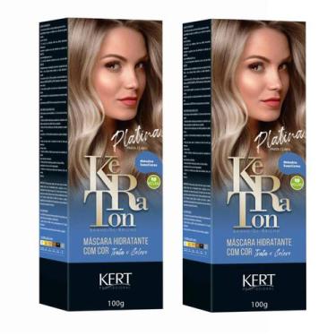 Imagem de Kit 2 Keraton Tonalizante Banho De Brilho Platina - Kert