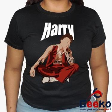 Imagem de Baby Look Harry Styles 100% Algodão - Pop - Geeko, Preto, M