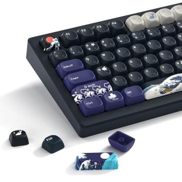 Imagem de Womier Teclas PBT 60 65 75 100 por cento, MOA Keycaps Dye-Sublimation, bonito conjunto...