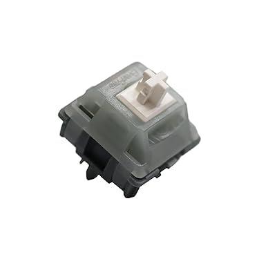 Imagem de GATERON EF Interruptor de teclado mecânico acinzentado, tipo tátil 50gf RGB 5 pinos hot-swap pré-lubrificado de fábrica para teclado mecânico (110 peças)