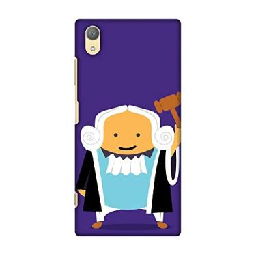 Imagem de AMZER Capa rígida de encaixe feita à mão com design de encaixe e capa traseira com kit de limpeza de tela para Sony Xperia Xa1 Plus - Lawyers 1 cor HD, capa traseira ultra leve
