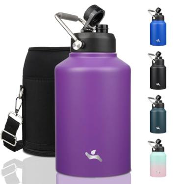 Imagem de Konokyo Garrafa de água isolada com alça de metal 300 ml - roxo
