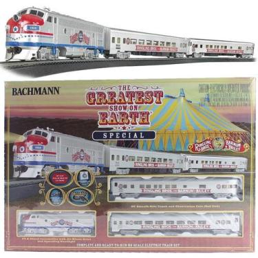 Imagem de Ferrorama com trem trilhos bachmann greatest show 00749 1/87, Cinza