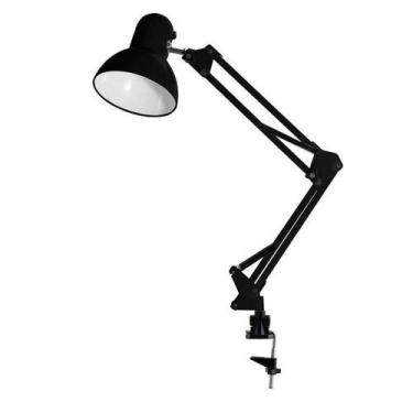 Imagem de Luminaria De Mesa Abaju Com Garra G20 Articulada Preto, Bivolt