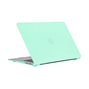 Imagem de RUBAN Capa compatível com MacBook Air de 13 polegadas (modelos: A1369 e A1466, versão mais antiga versão 2010-2017), capa protetora rígida de encaixe fino, (verde creme)