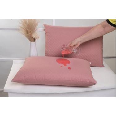 Imagem de Kit 02 Porta Travesseiro Matelado 400 Fios 70cm x 50cm Cores Lisas - V