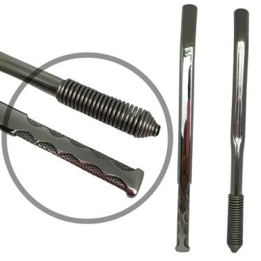 Imagem de Kit tereré 1 bomba nitro de tela 20cm inox prata + 1 bomba de mola sem