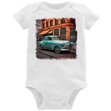 Imagem de Body Bebê Carro retrô na cidade - Foca na Moda, Branco, G