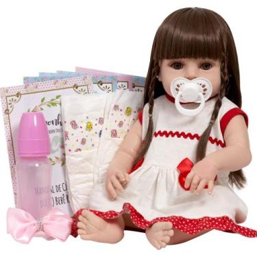 Imagem de Bebe Reborn Menina Laura Princesa Baby Alive Com Kit Itens - Cegonha R