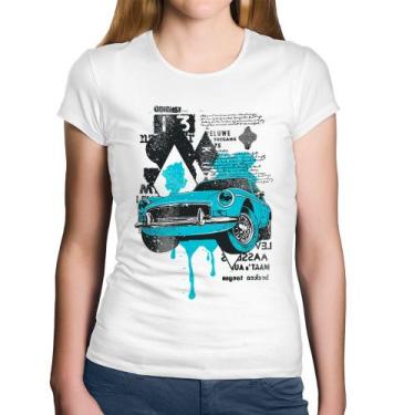Imagem de Baby Look Algodão Vintage Classic Car Painting - Foca na Moda, Branco,