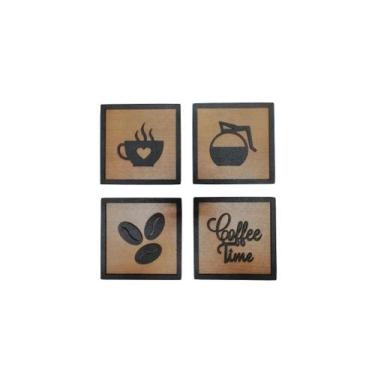 Imagem de Kit Quadrinhos Cantinho Do Café Plaquinha Para Enfeite - Mdf Store