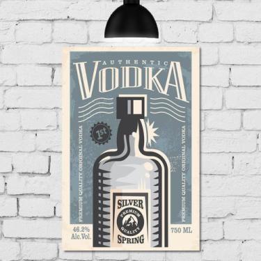 Imagem de Placa Decorativa Vintage Bebidas MDF Vodka 20x30cm - Quartinhos