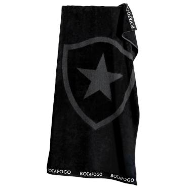 Imagem de Toalha de Banho Praia e Piscina Escudo Botafogo Oficial Times Buettner Jacquard Relevo cor Preto
